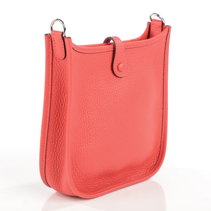 Hermes Taurillon Clemence Amazone Evelyne TPM Rouge Pivoine 8 of 14