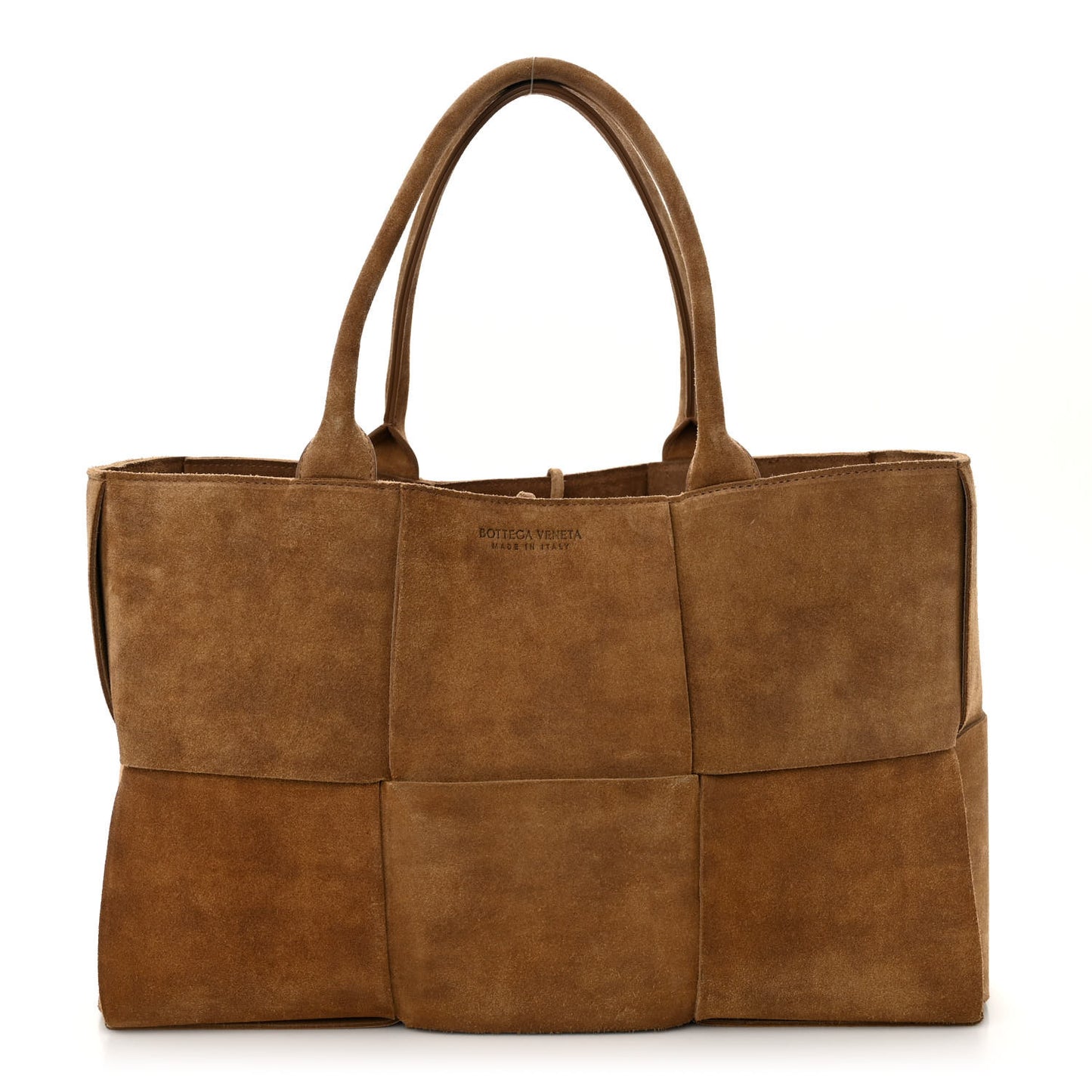 Suede Maxi Intrecciato Small Arco Tote