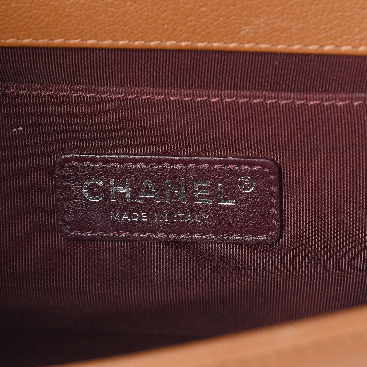 Chanel Patent Goatskin Quilted Medium Boy Flap Tan 5 of 9