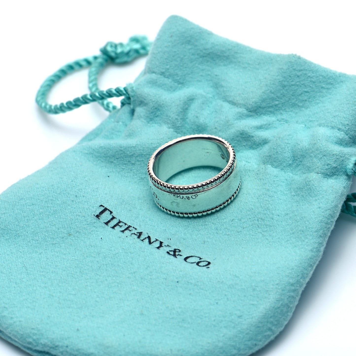 Sterling Silver Milgrain I Love You Band Ring 48 4.5
