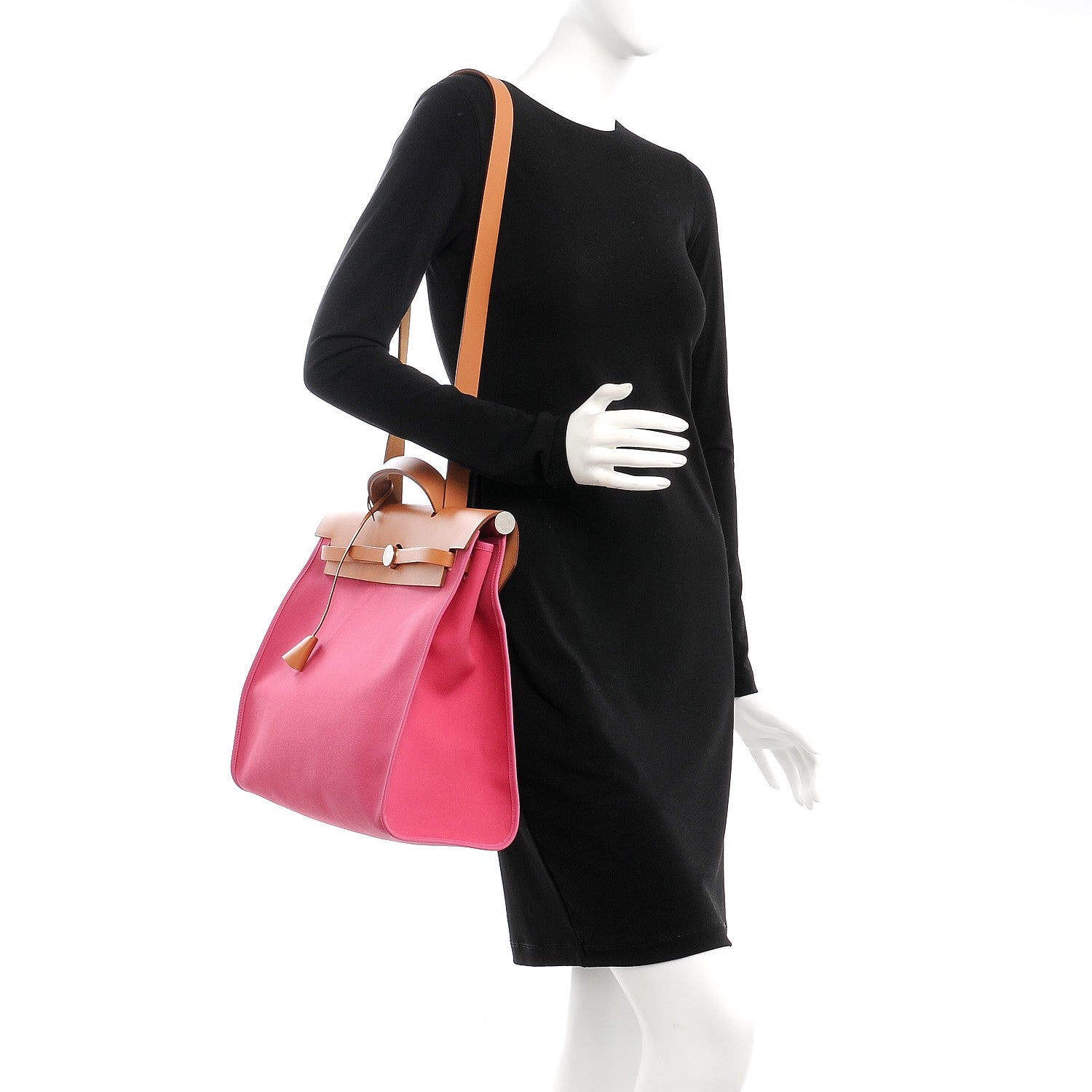 Hermes Toile Vache Hunter Herbag Zip 39 MM Rose Lipstick 2 of 13