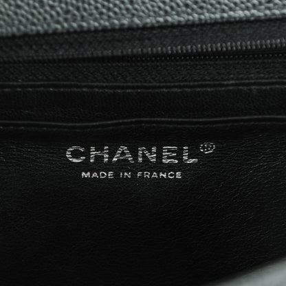 Chanel Caviar Quilted Jumbo Single Flap Bijoux Chain Black 7 of 8
