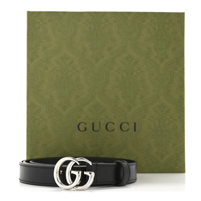 Gucci Plutone Calfskin Palladium Double G 20mm Belt 90 36 Black 6 of 6