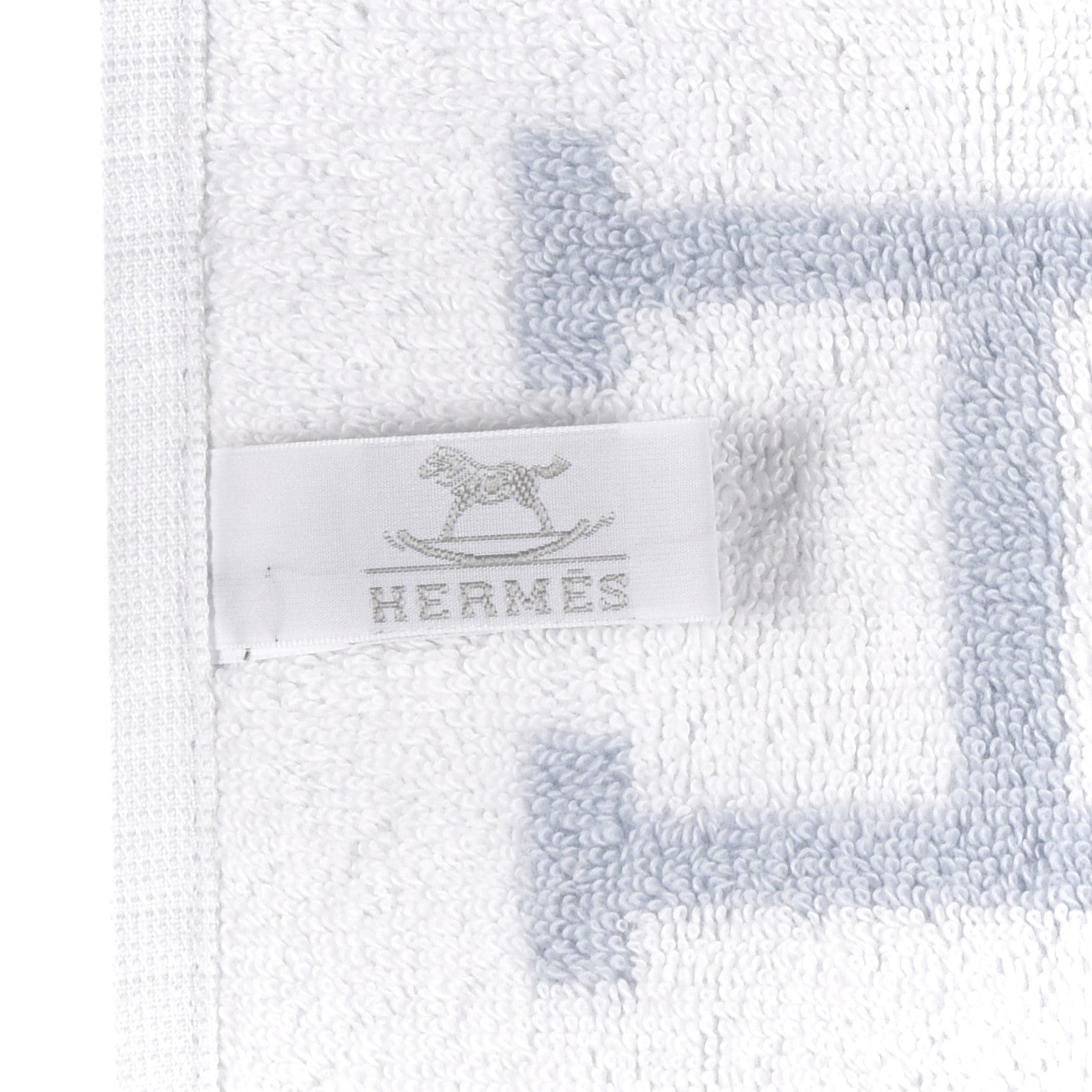Hermes Cotton Avalon Bath Towel Bleu Glacier 4 of 4
