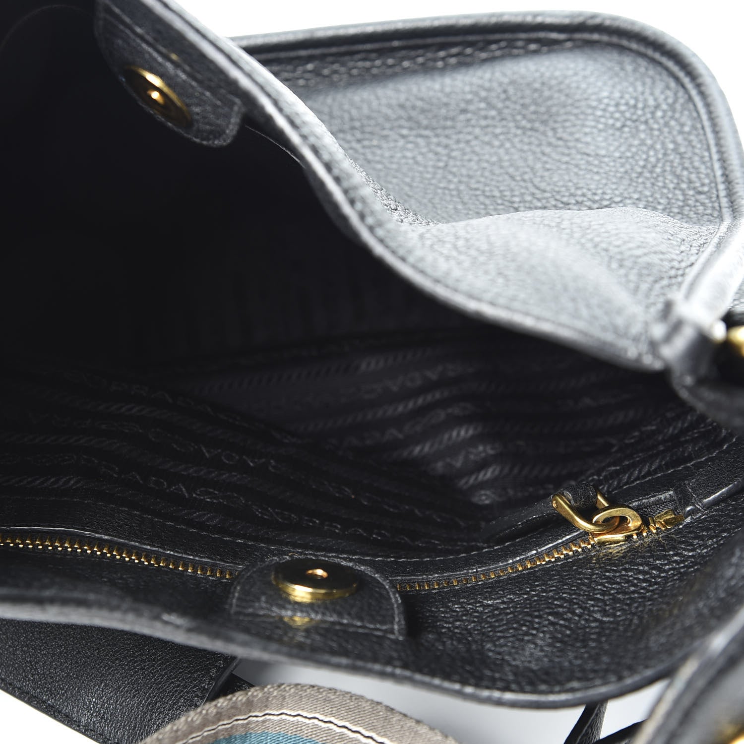 Prada Vitello Daino Hobo Messenger Bag Black 4 of 9