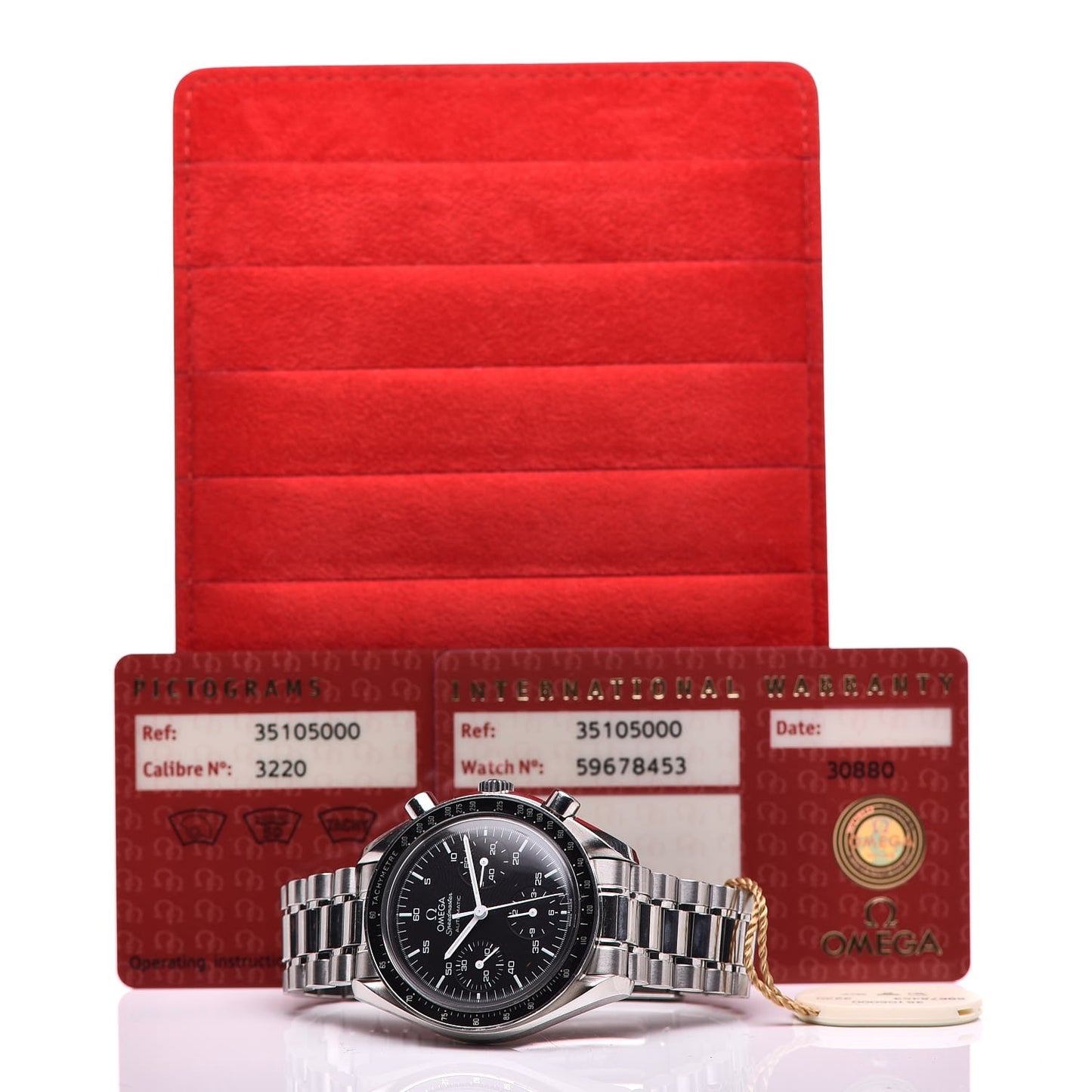 Stainless Steel 39mm Speedmaster Chronograph Automatic Watch Black 3510.50.00