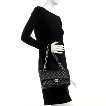 Chanel Caviar Quilted Medium Double Flap Black 2 of 7