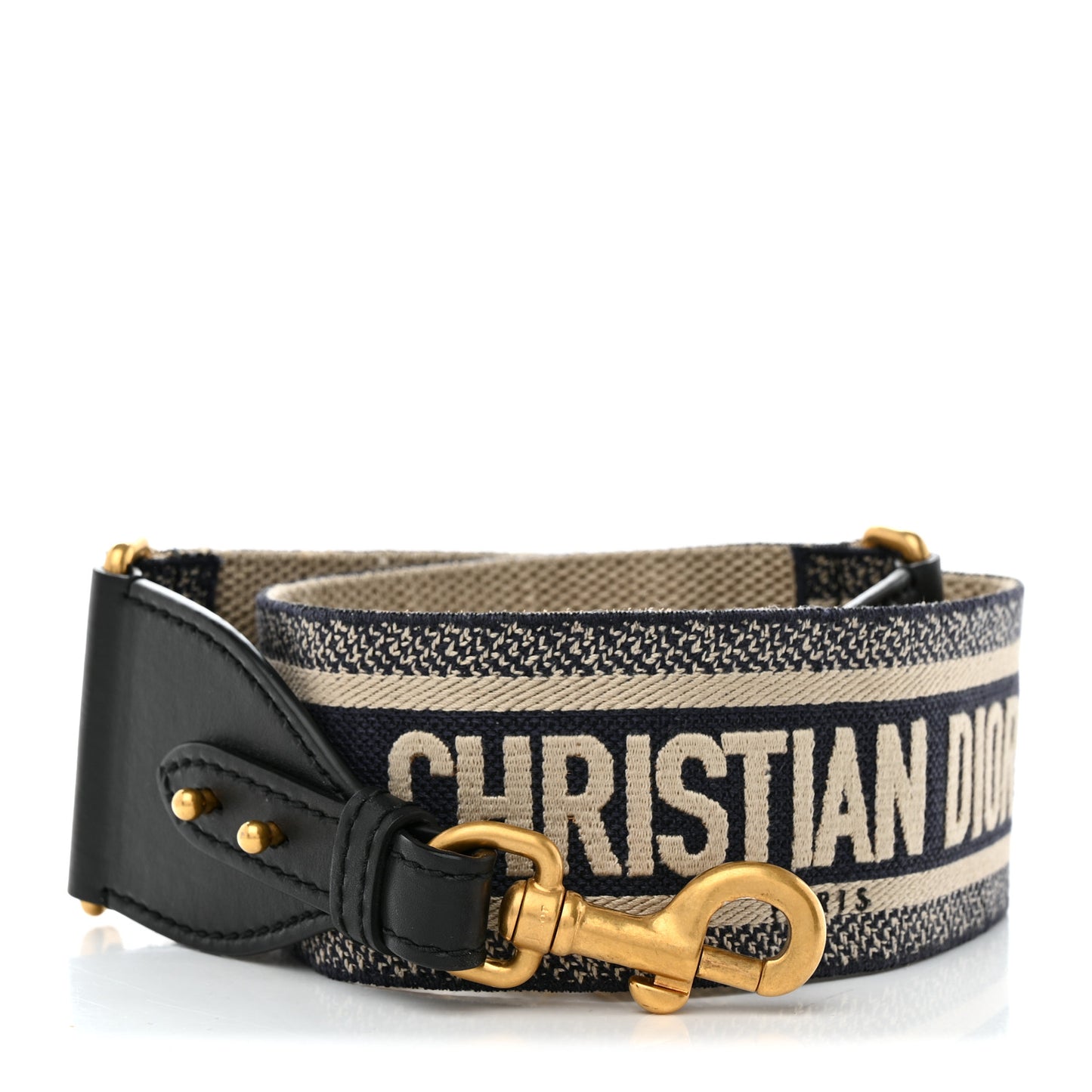 Canvas Embroidered Shoulder Strap Blue