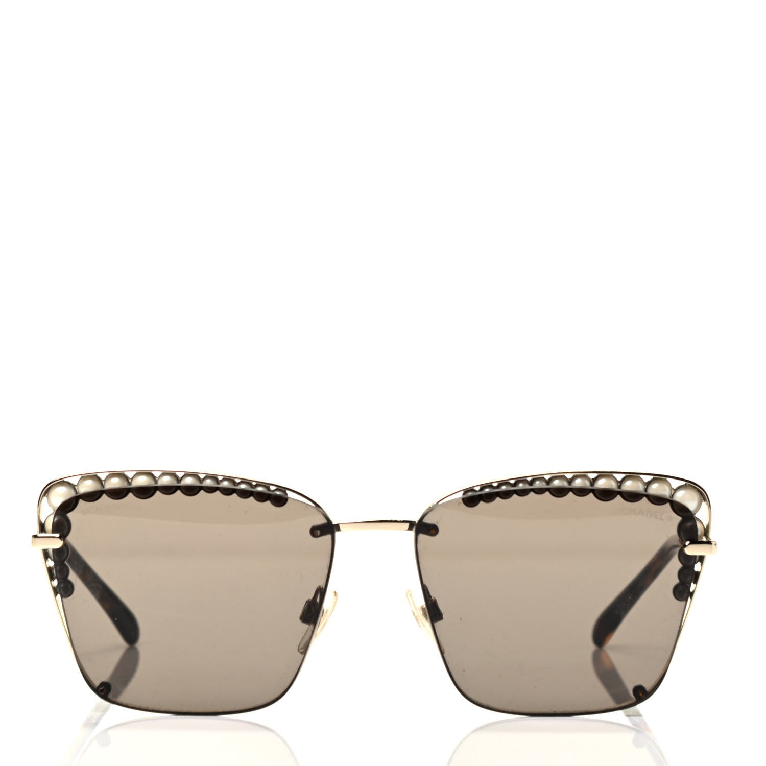 Chanel Square Frame Pearl Sunglasses 4235-H Dark Grey 2 of 6
