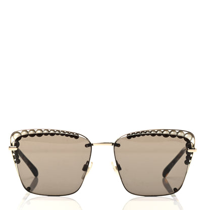 Chanel Square Frame Pearl Sunglasses 4235-H Dark Grey 2 of 6