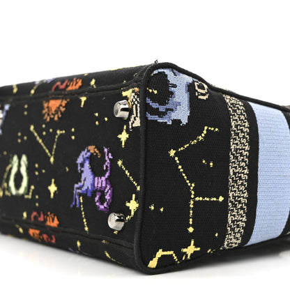 Christian Dior Canvas Pixel Zodiac Embroidered Medium Lady D-Lite Nero Multicolor 10 of 14