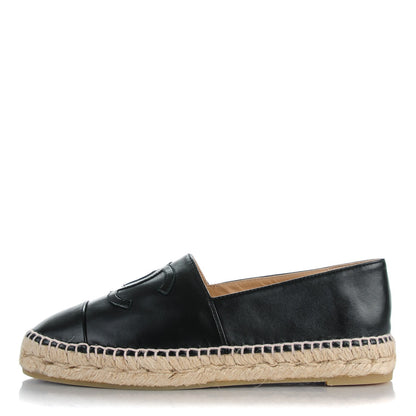 Chanel Lambskin CC Espadrilles 37 Black 1 of 10