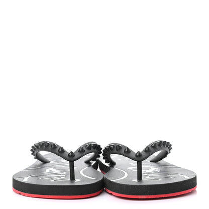Christian Louboutin Rubber Spike Loubi Donna Flip Flop 37 Black 2 of 6
