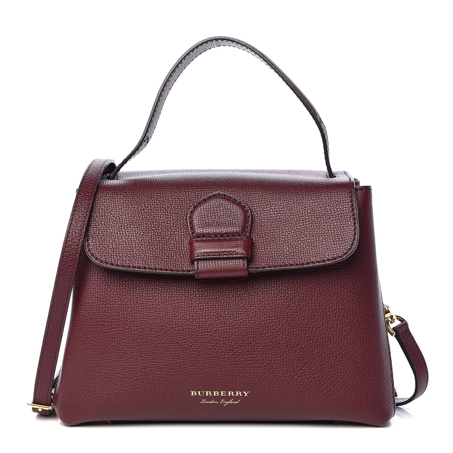 Burberry Derby Calfskin House Check Small Camberley Mahogany Red 1 of 26