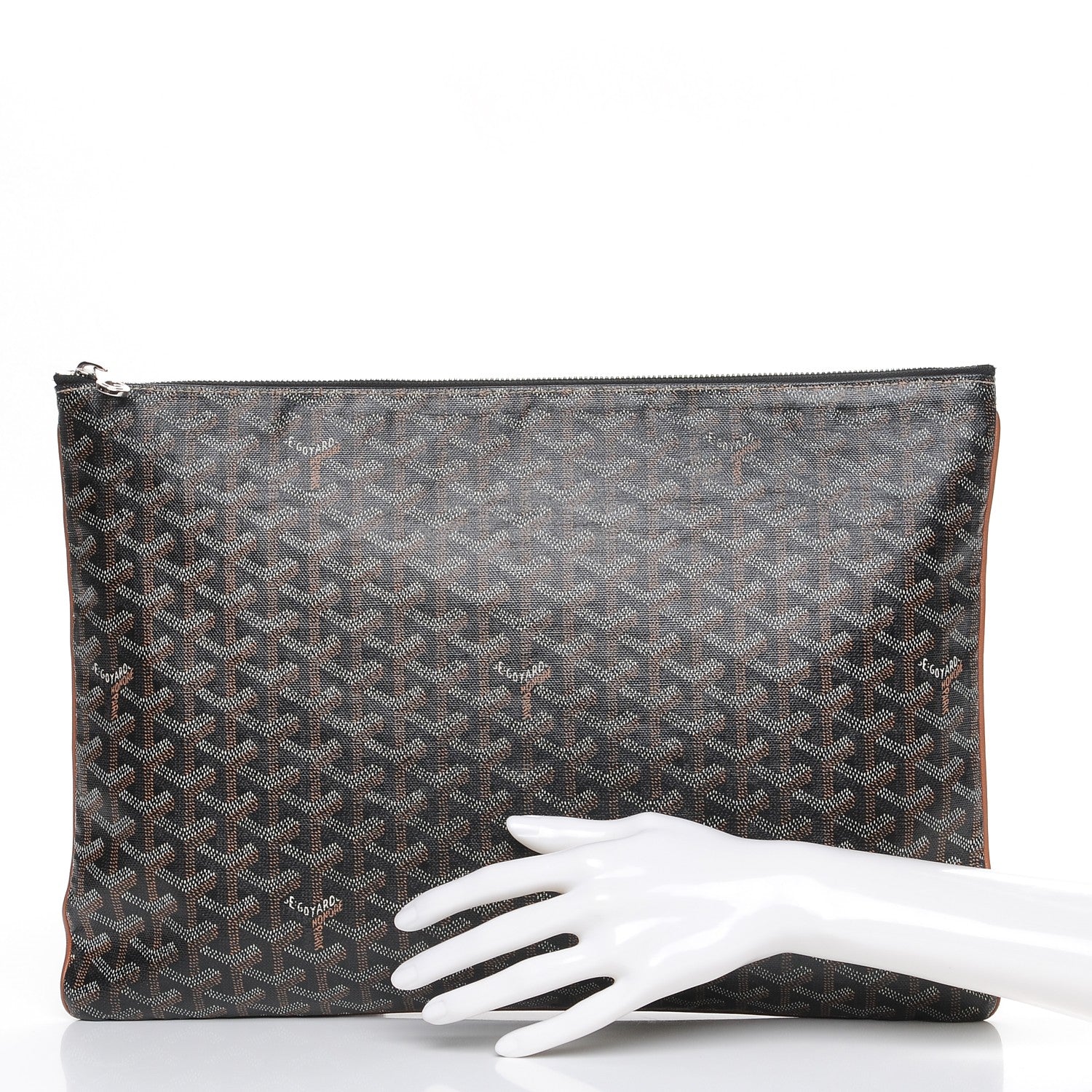 Goyard Goyardine Senat Pochette GM Black Gold 2 of 10