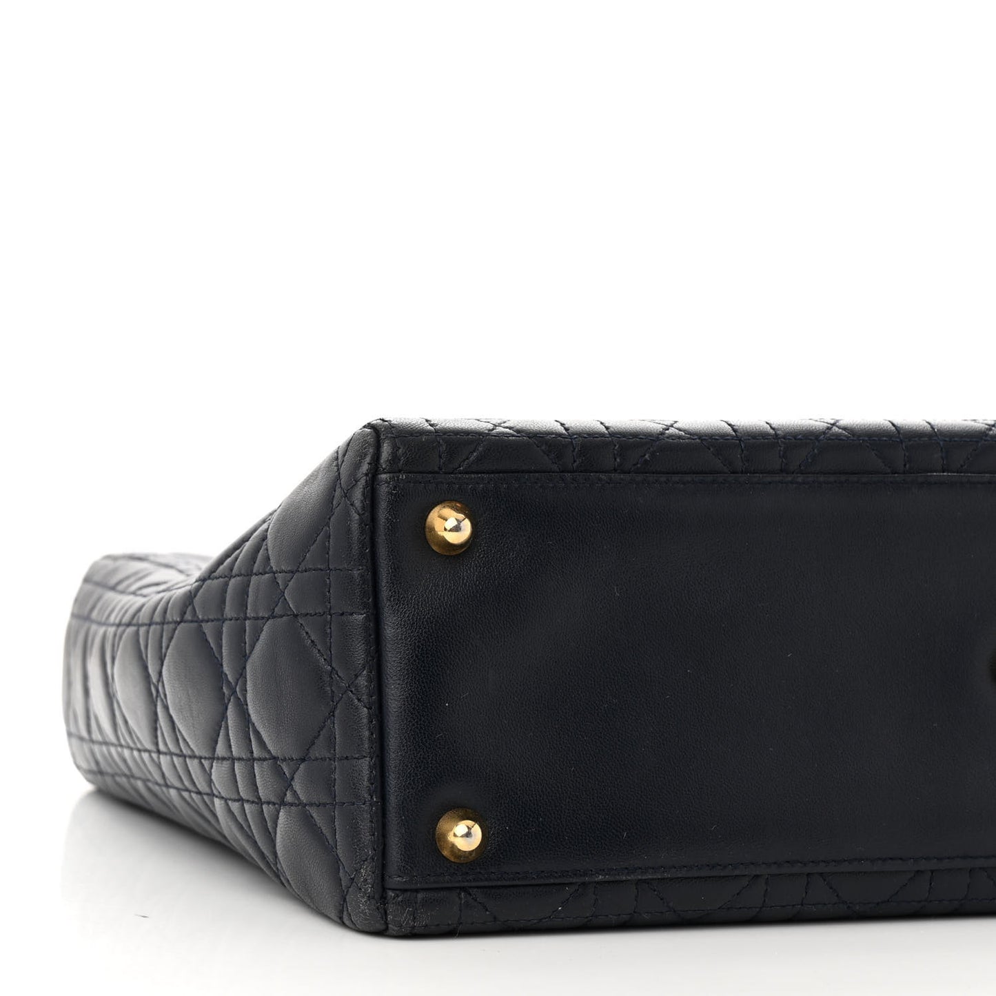 Lambskin Cannage Large Lady Dior Navy Blue