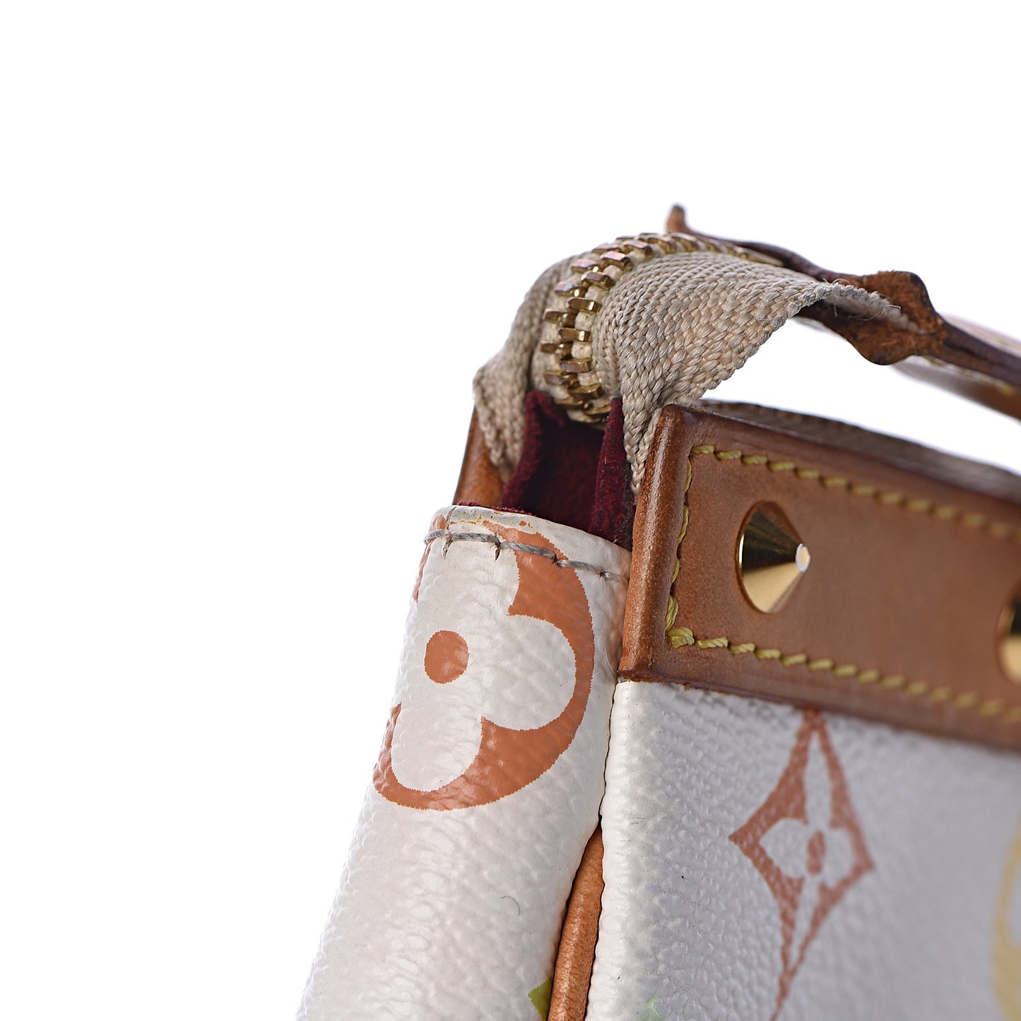 Monogram Multicolor Pochette Accessories White