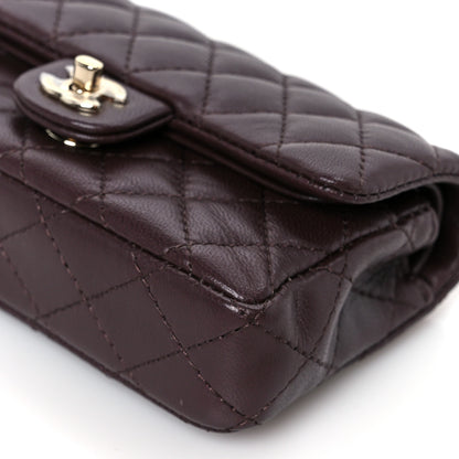 Chanel Lambskin Quilted Mini Double Flap With Hook Dark Brown 11 of 12
