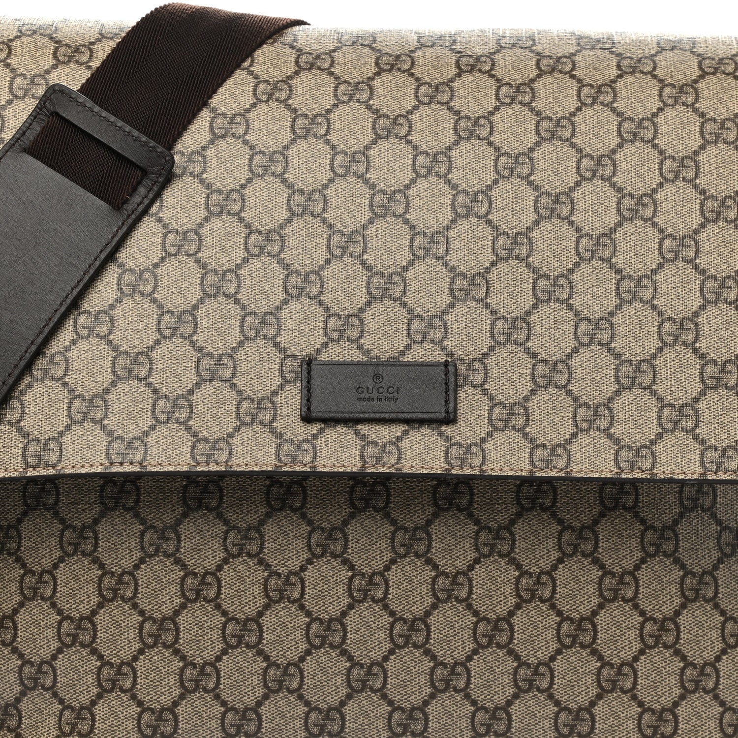 Gucci GG Plus Monogram Messenger Diaper Bag Dark Brown 9 of 16