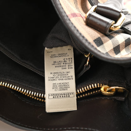 Burberry Haymarket Check Medium Golderton Tote Chocolate 8 of 16