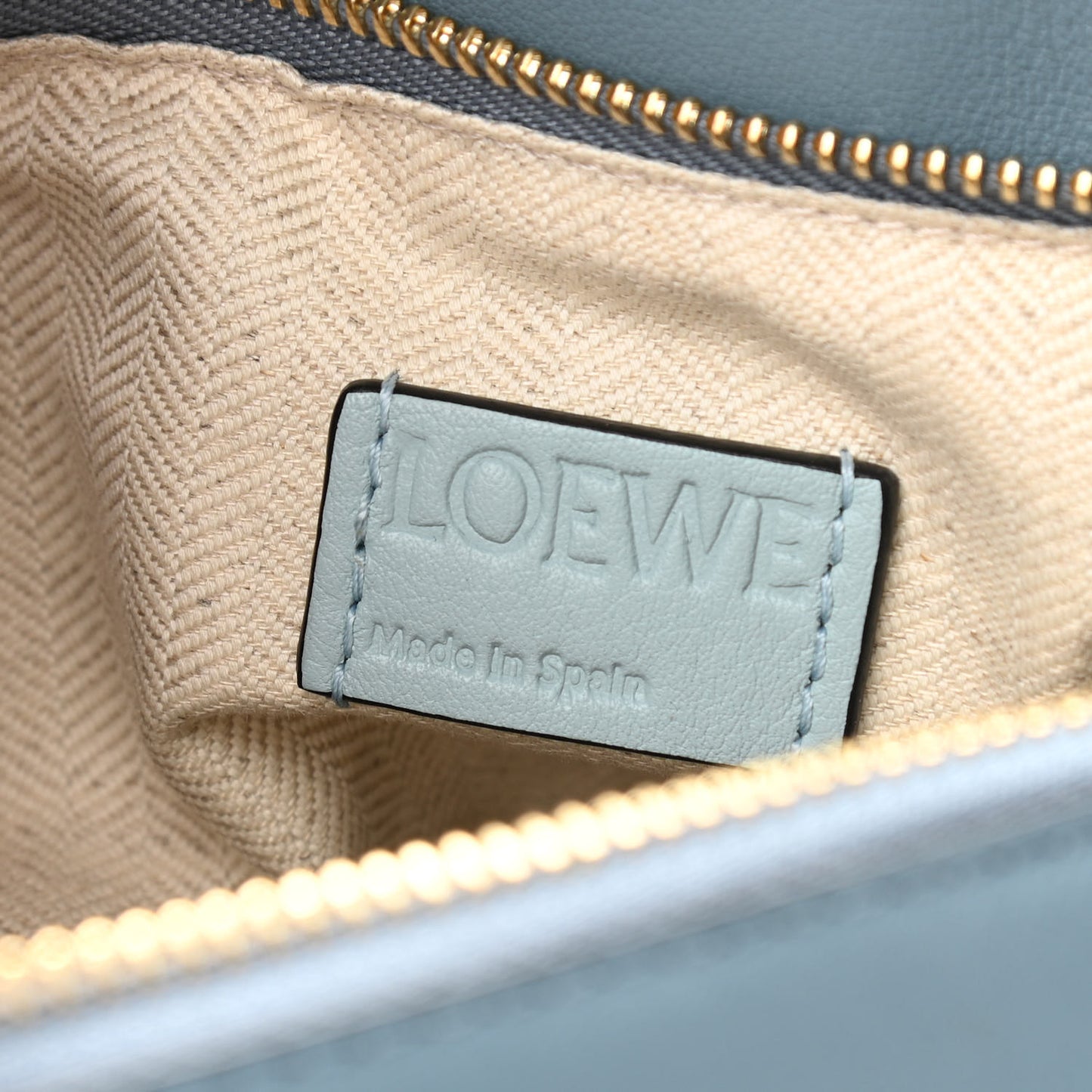 Calfskin Medium Puzzle Bag Aqua Light Blue Stone Blue