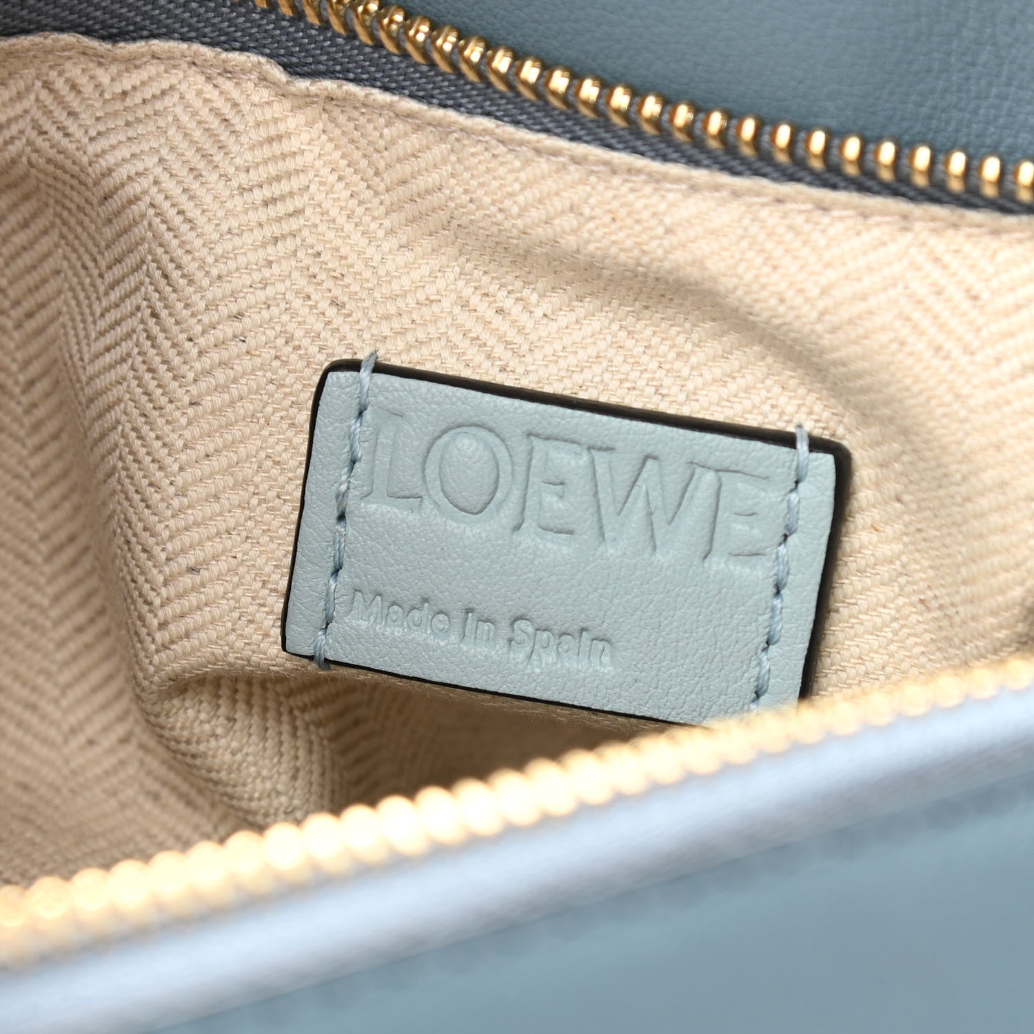 Loewe Calfskin Medium Puzzle Bag Aqua Light Blue Stone Blue 6 of 9