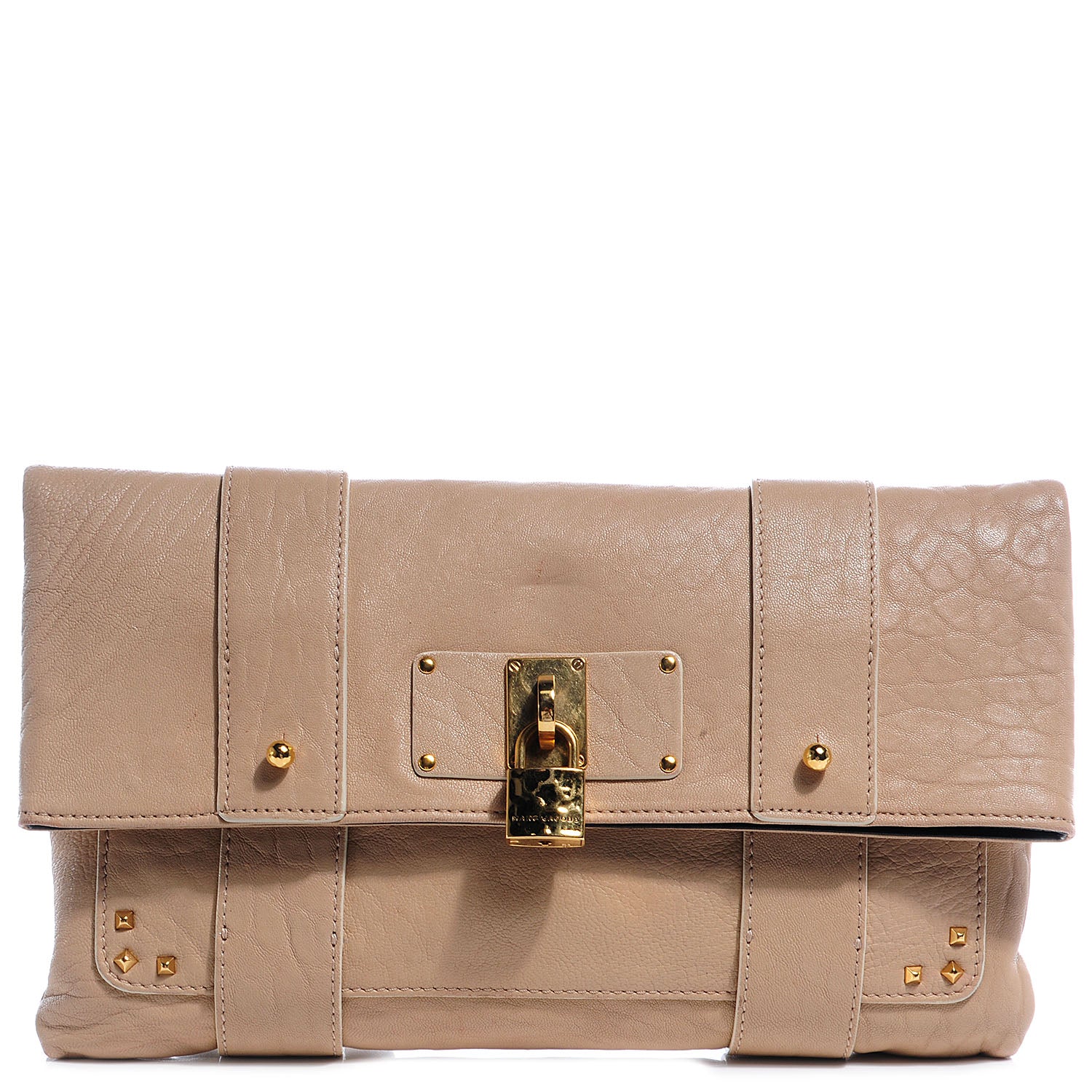 Marc Jacobs Leather Large Eugenie Clutch Sand 1 of 10