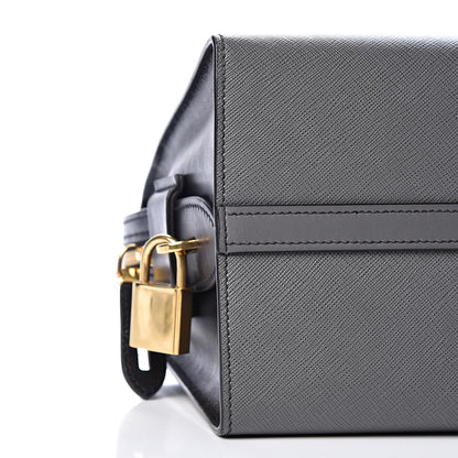 Prada Saffiano City Calf Medium Esplanade Tote Mercurio Black 9 of 11