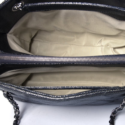 Chanel Caviar Quilted Timeless CC Tote Dark Silver 4 of 4