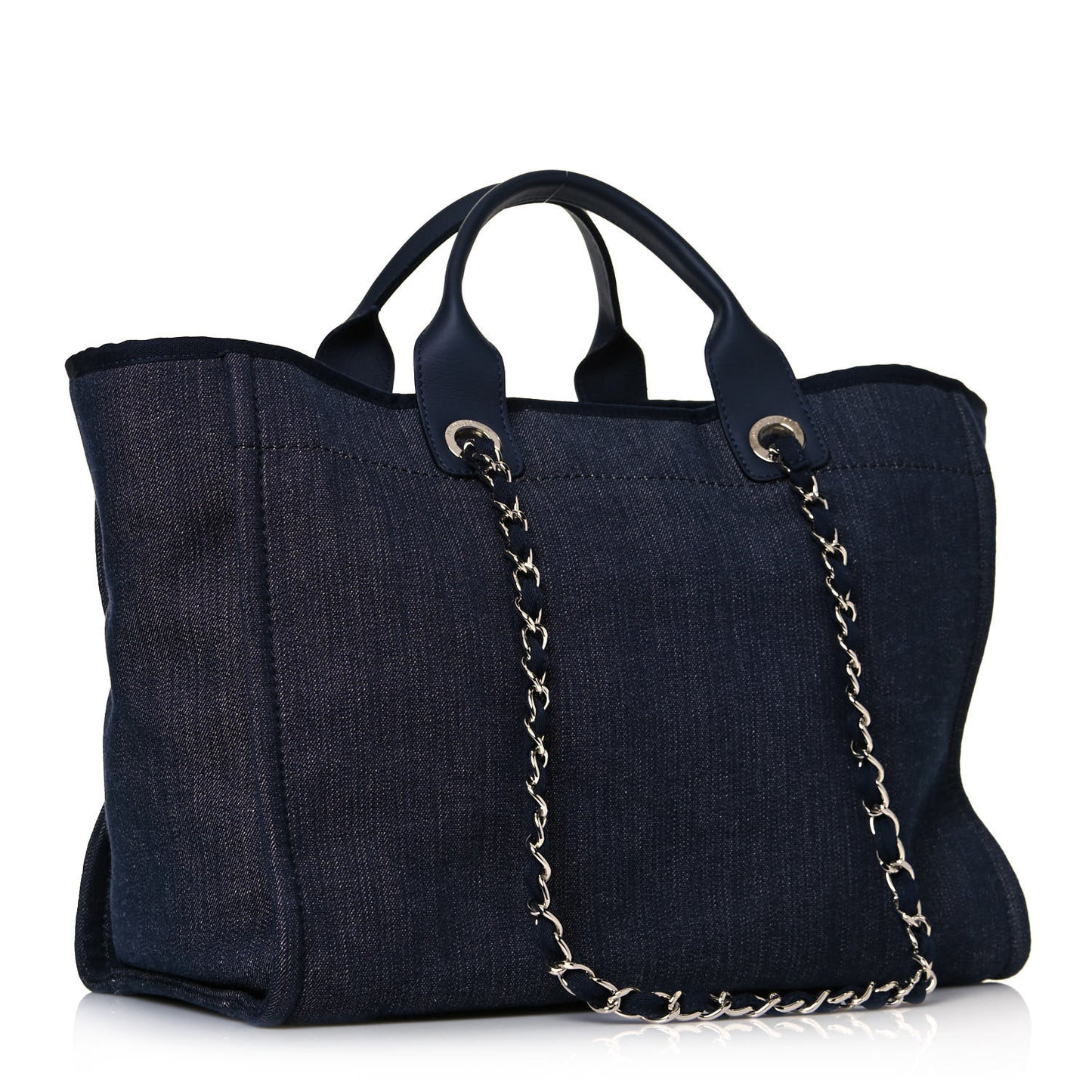 Denim Medium Deauville Tote Dark Blue