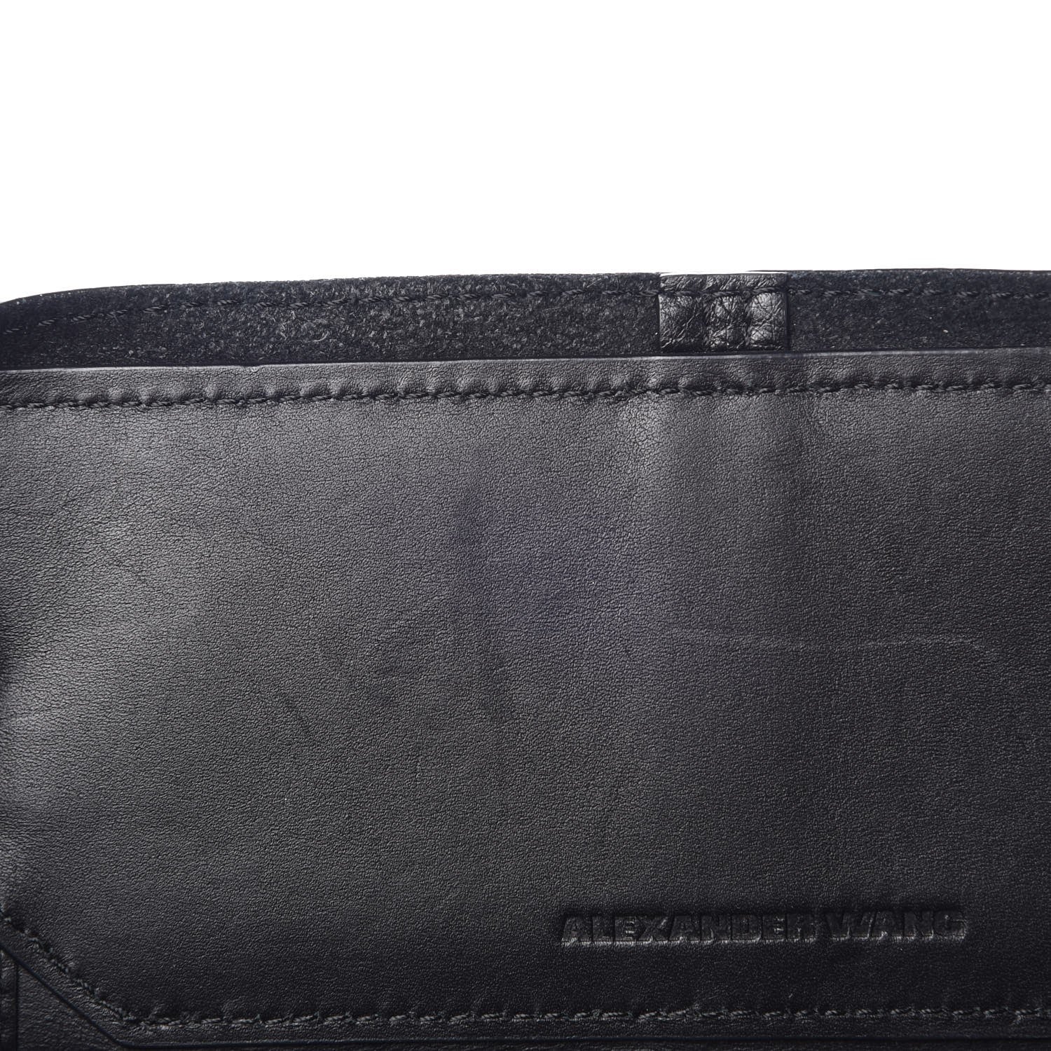 Alexander Wang Pebbled Calfskin Prisma Skeletal Tote Black Rose Gold Hardware 8 of 11