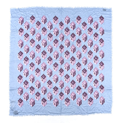 Gucci Silk GG Wallpaper Print Square Scarf Blue 1 of 5