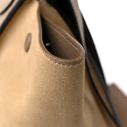 Celine Drummed Calfskin Suede Small Trapeze Dune 11 of 11