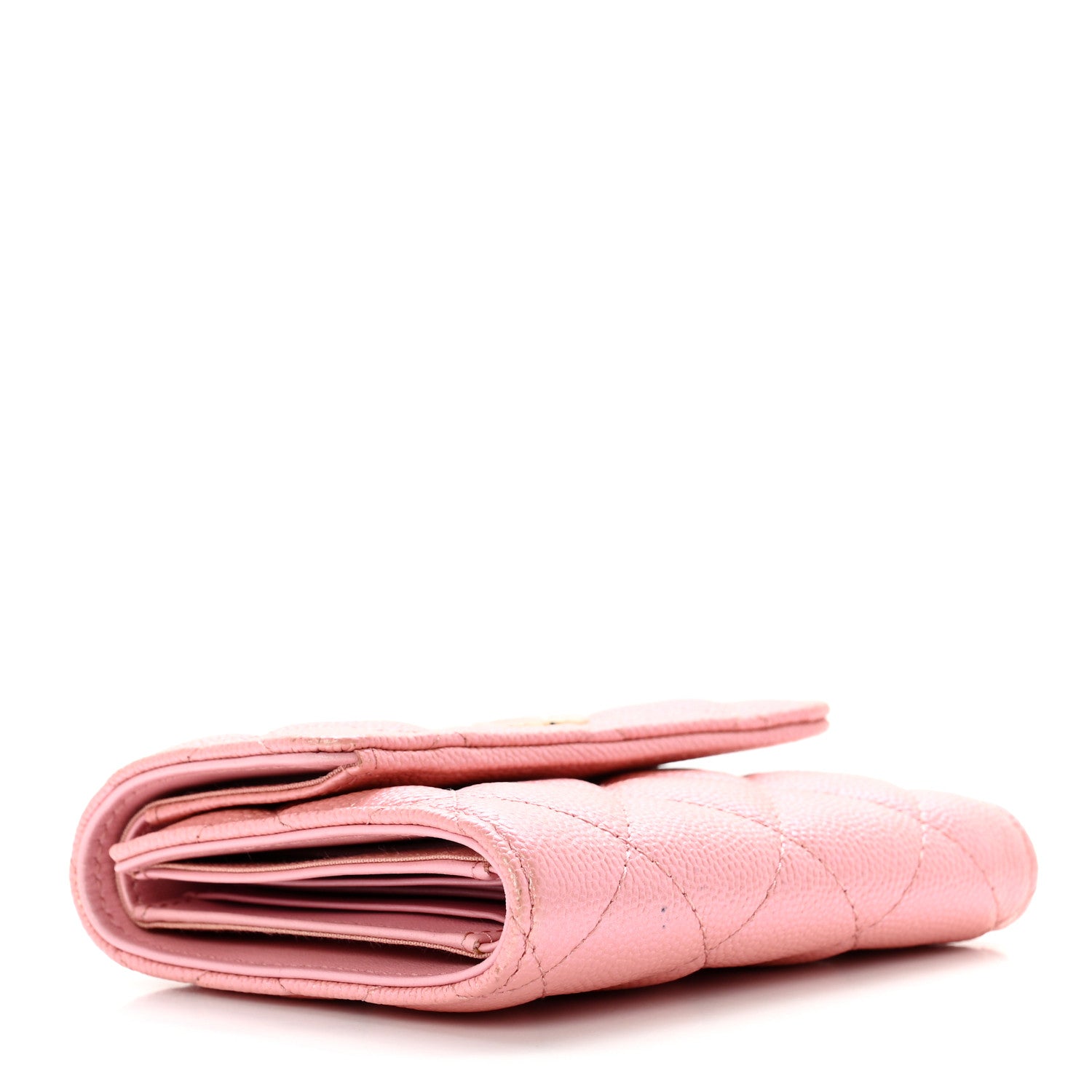 Chanel Iridescent Caviar Quilted Small Flap Wallet Rose Pink 4 of 10