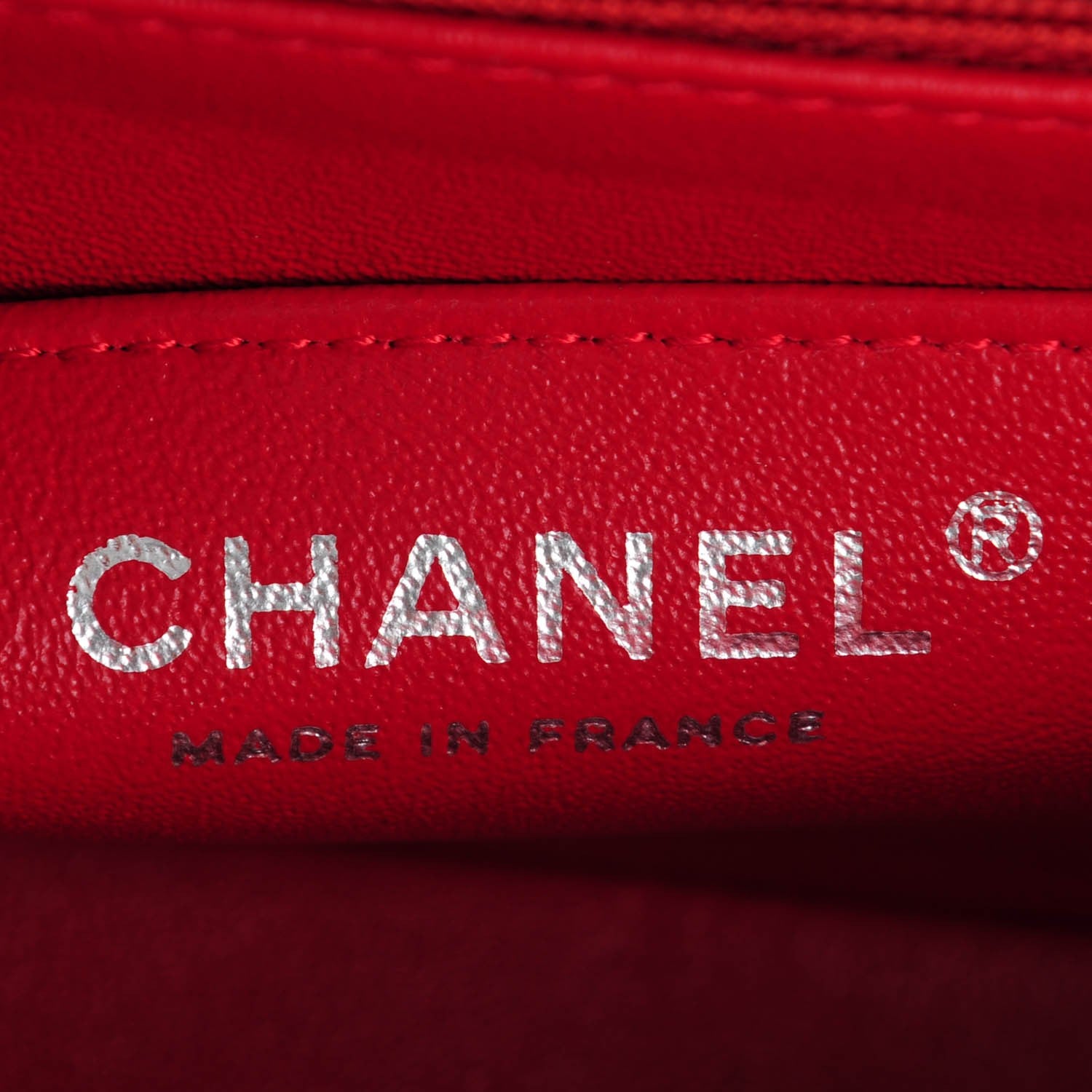 Chanel Lambskin Quilted Mini Rectangular Flap Red 7 of 8
