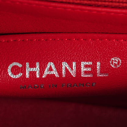 Chanel Lambskin Quilted Mini Rectangular Flap Red 7 of 8