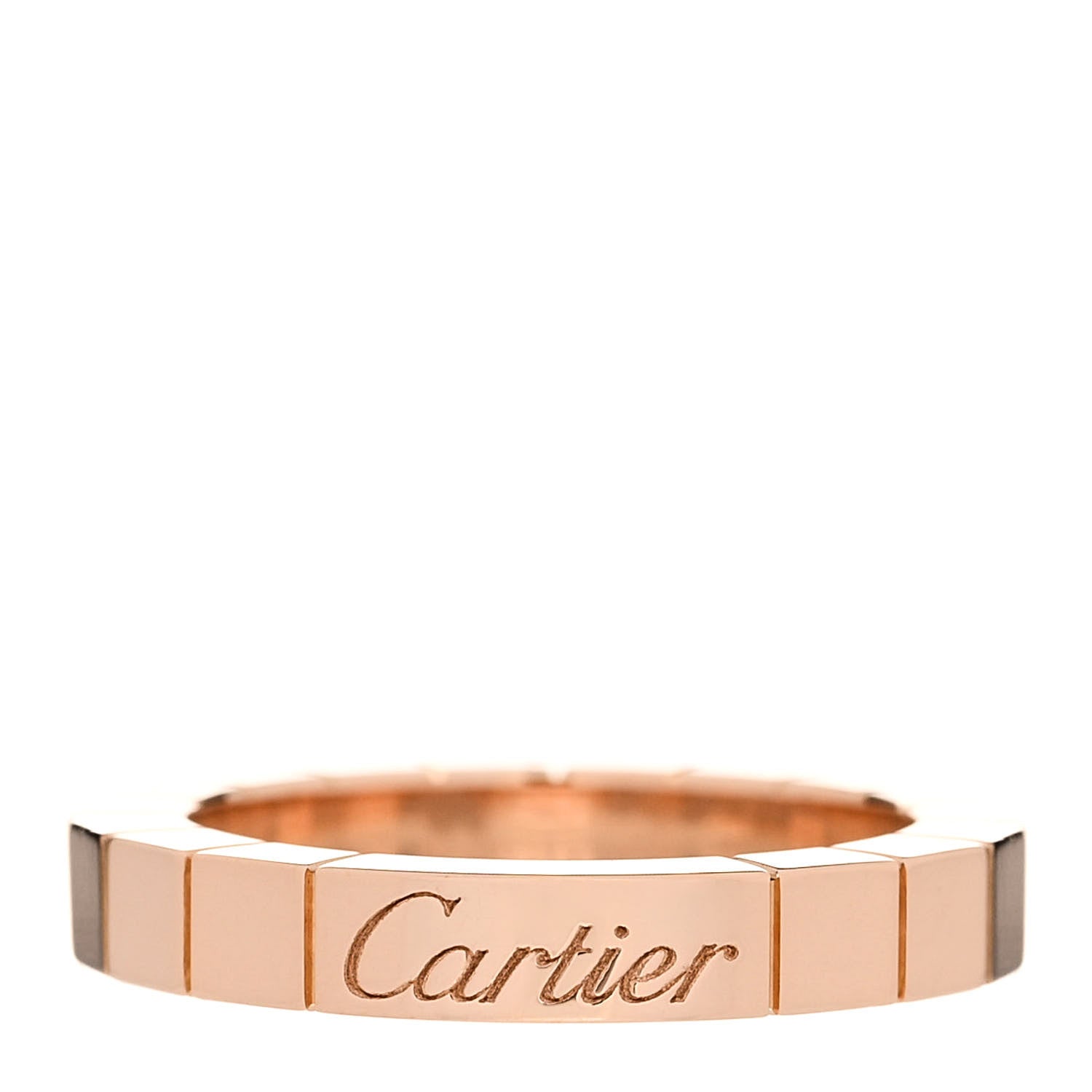Cartier 18K Pink Gold 3mm Lanieres Ring 46 3.75 1 of 6