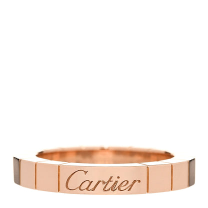 Cartier 18K Pink Gold 3mm Lanieres Ring 46 3.75 1 of 6