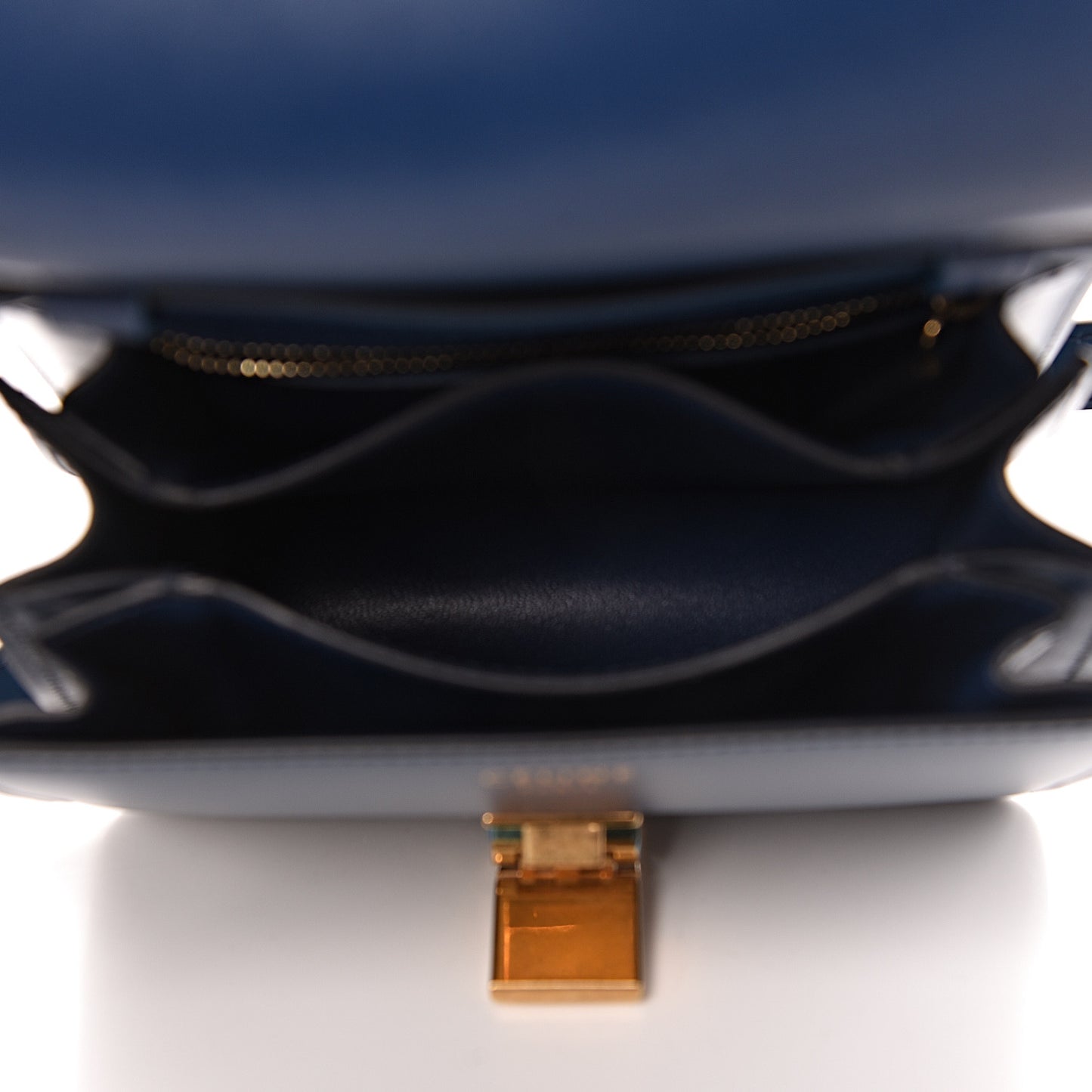 Smooth Calfskin Small Classic Box Flap Bag Metallic Blue