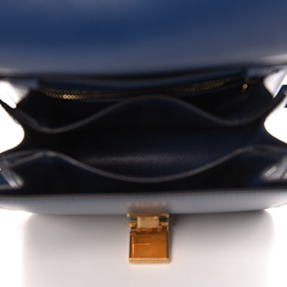 Celine Smooth Calfskin Small Classic Box Flap Bag Metallic Blue 5 of 11