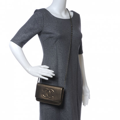 Chanel Caviar Wallet on Chain WOC Metallic 2 of 7