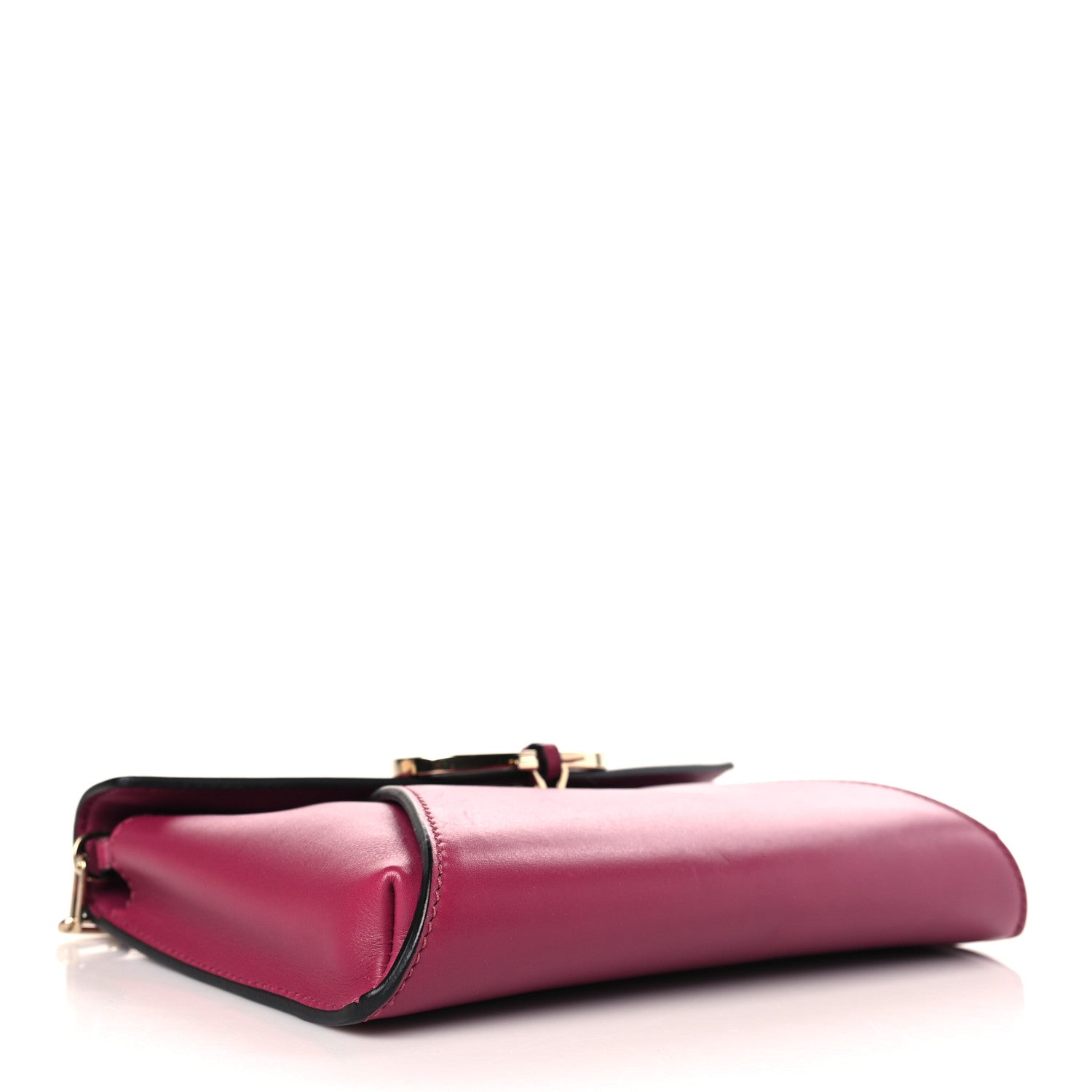 Valentino Garavani Calfskin V Rivet Chain Clutch Camelia 4 of 8