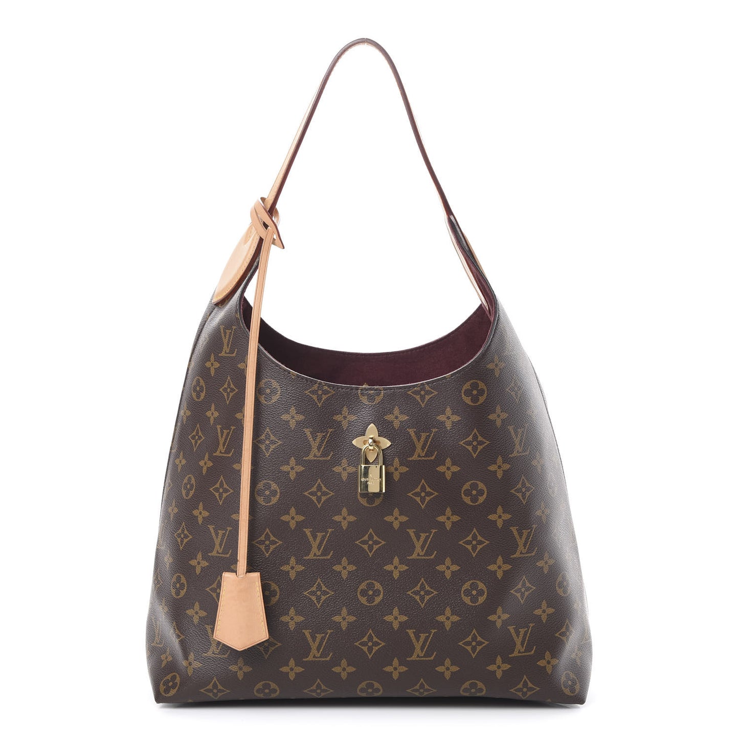Monogram Flower Hobo Beige