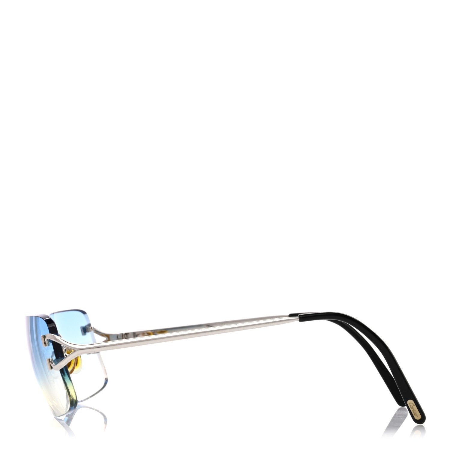 Cartier Metal Rimless Gradient Sunglasses Blue 3 of 7