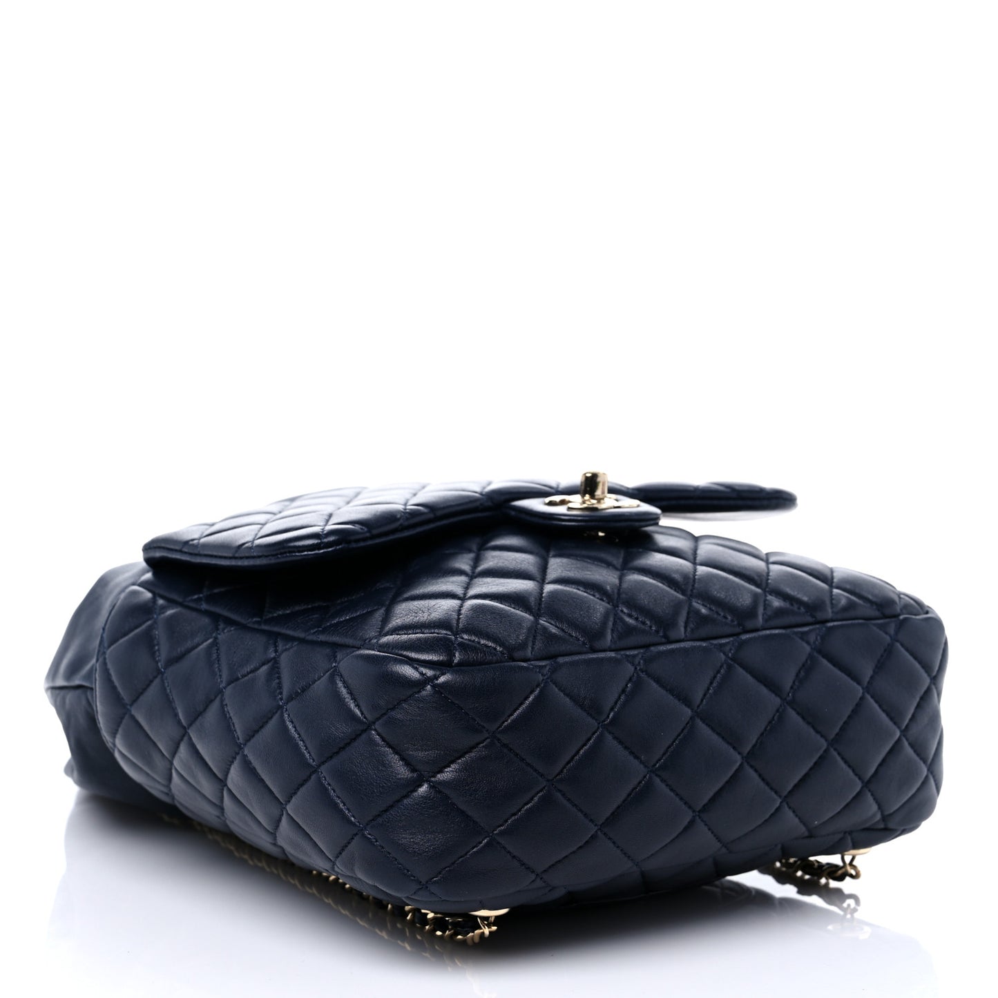 Lambskin Quilted Large In Seoul Backpack Navy