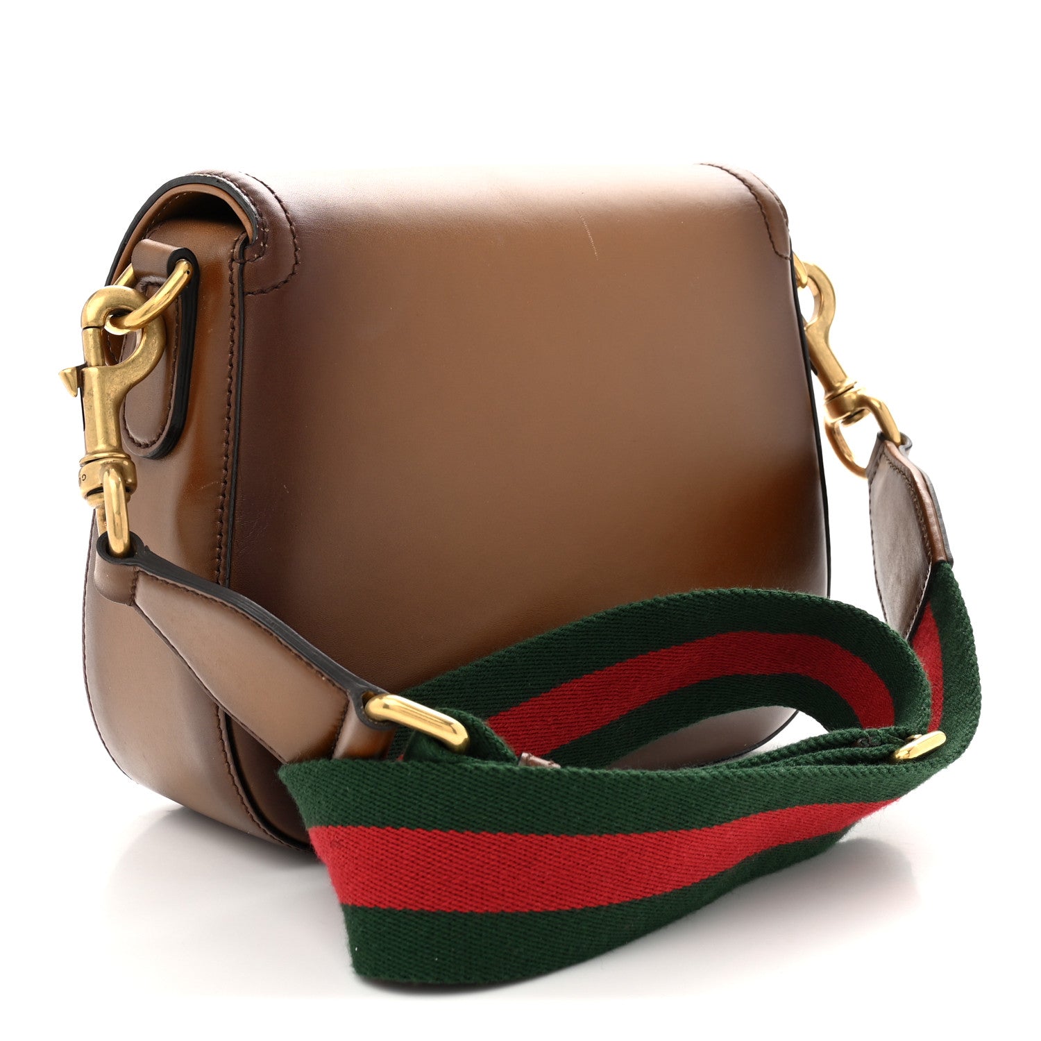 Gucci Calfskin Medium Lady Web Shoulder Bag Cuir 3 of 15