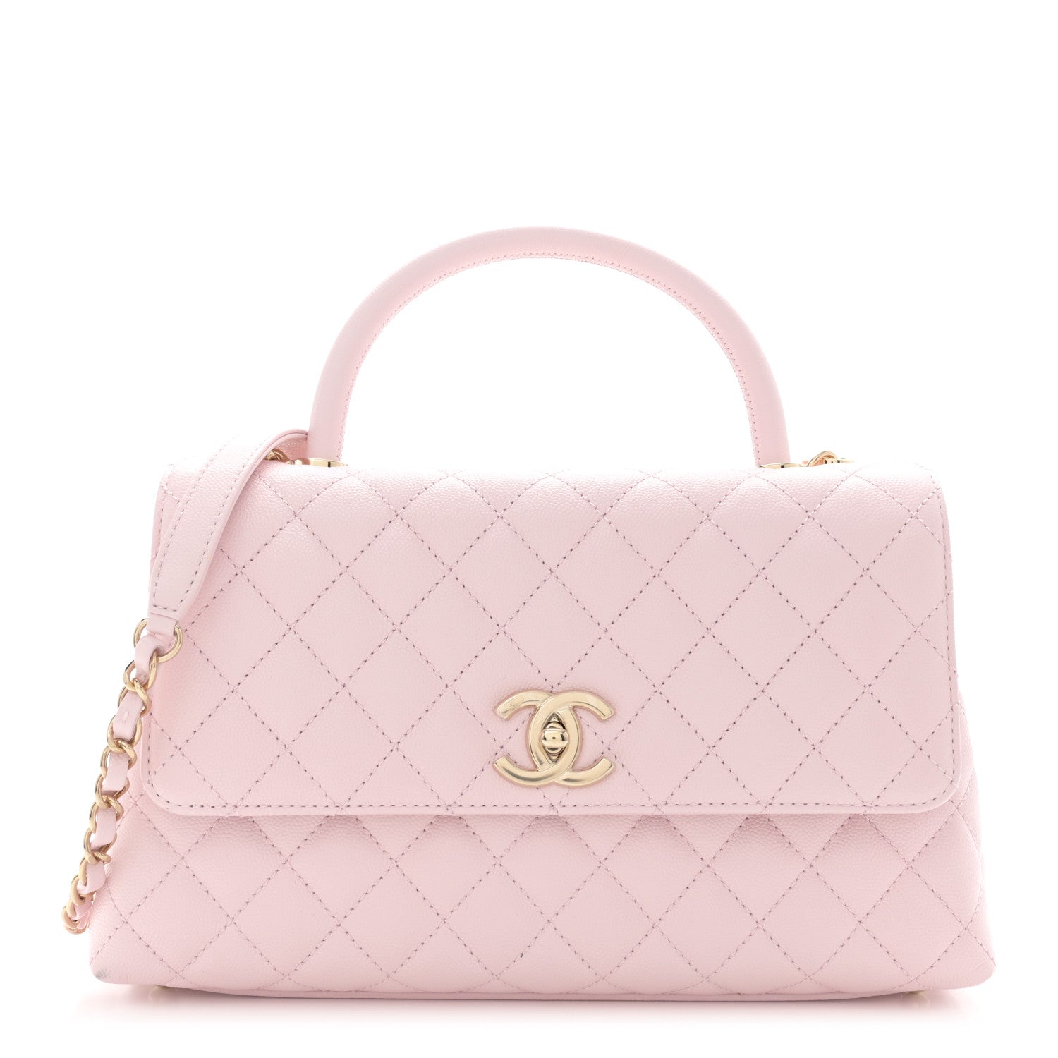 Chanel Caviar Quilted Small Coco Handle Flap Light Pink 1 of 12