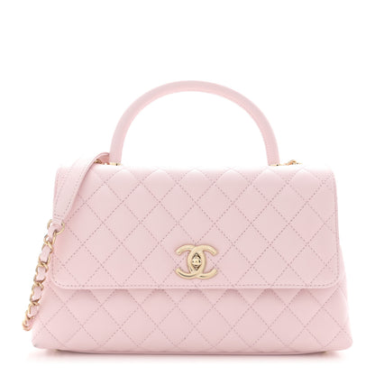 Chanel Caviar Quilted Small Coco Handle Flap Light Pink 1 of 12