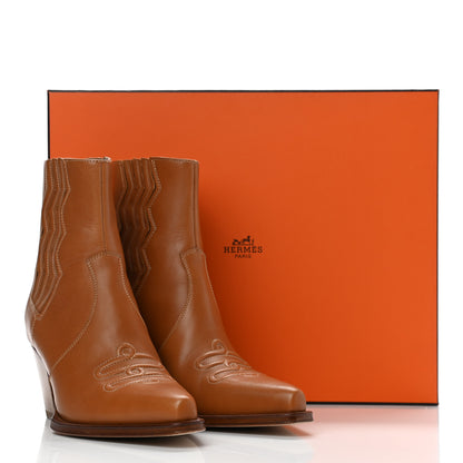 Hermes Calfskin Womens Vegas Ankle Boot 38 Naturel 9 of 9