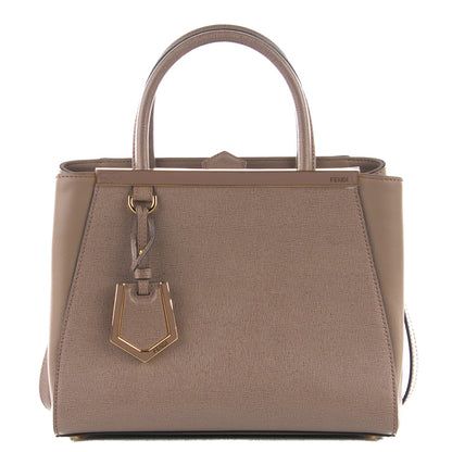 Fendi Vitello Elite Flamingo Petite 2Jours Tote Seppia 1 of 9